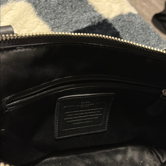 Coach Black Leather Satchel with Silver Hardware - Picture 4 of 5